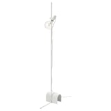 HÅRSLINGA / LUNNOM Floor lamp with LED bulb, white/clear glass