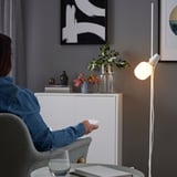 HÅRSLINGA / TRÅDFRI Floor lamp with LED bulb, white/smart white spectrum