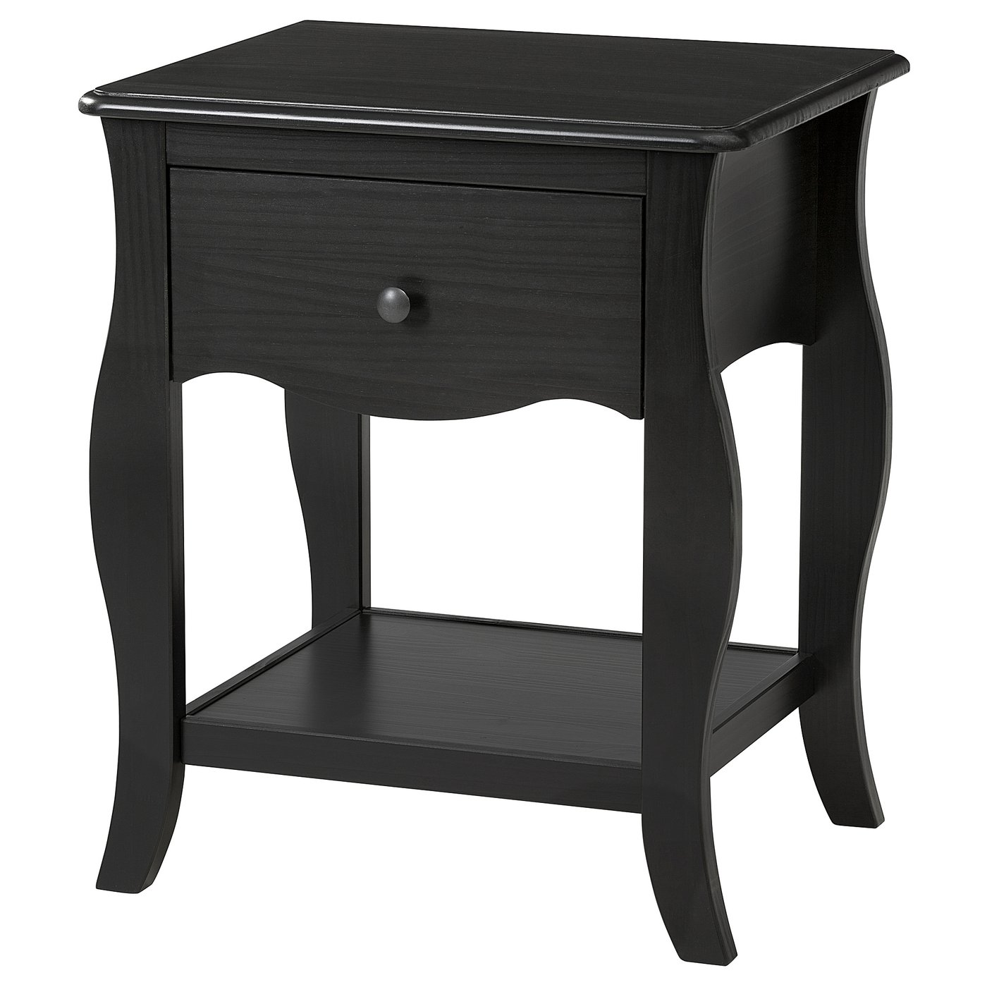 HASSELVIKA Nightstand, black-brown, 24 3/4x20 1/8" - IKEA