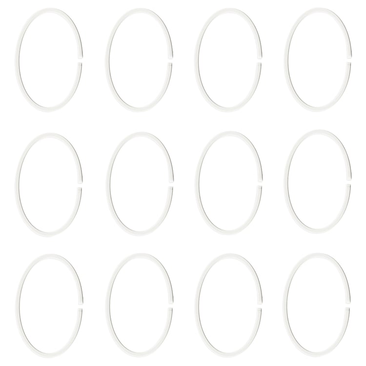 HASSJÖN shower curtain rings, white - IKEA