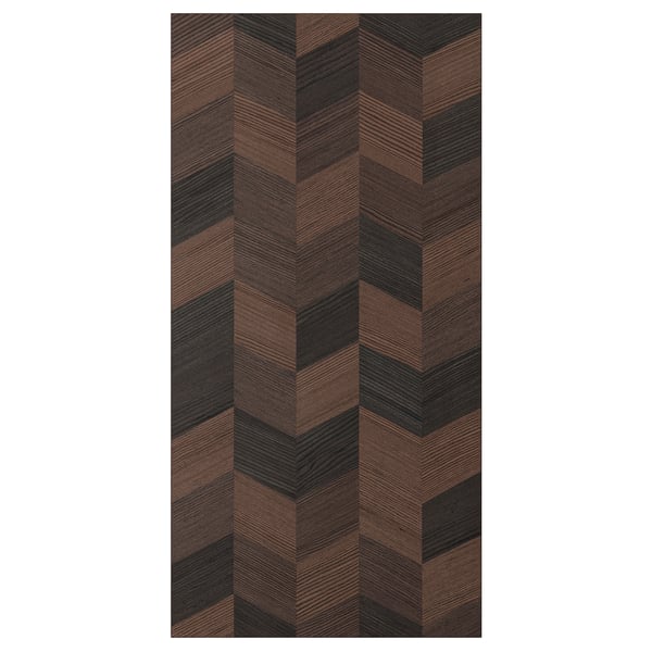 HASSLARP Door, brown/left-handed patterned, 15x30 "
