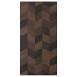HASSLARP Door, brown/left-handed patterned, 15x30 "