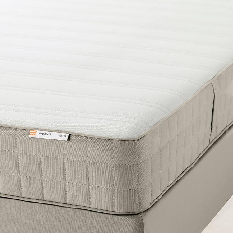HASVÅG spring mattress, medium firm/beige, Twin IKEA