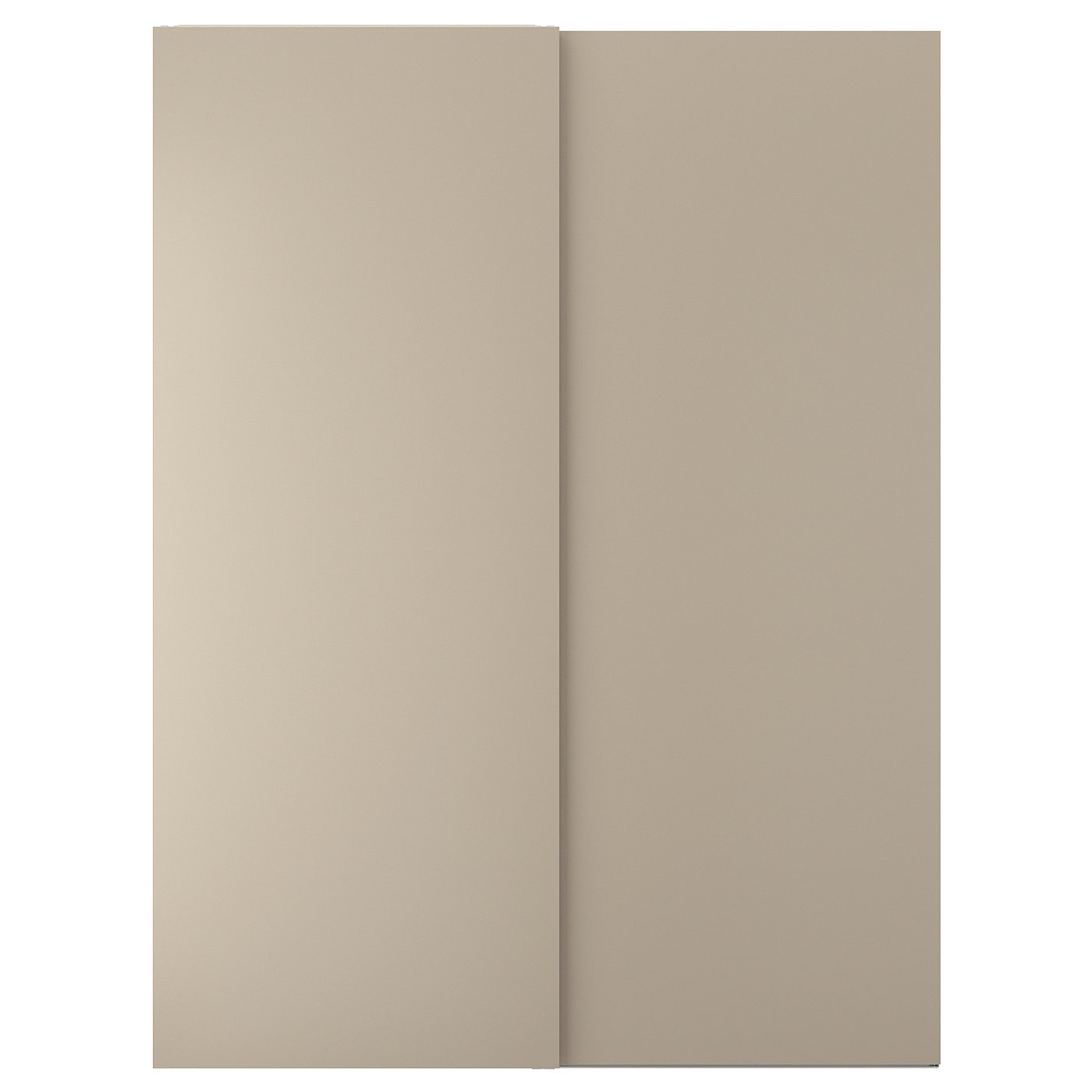 HASVIK Pair of sliding doors - gray-beige 59x79 1/8 "