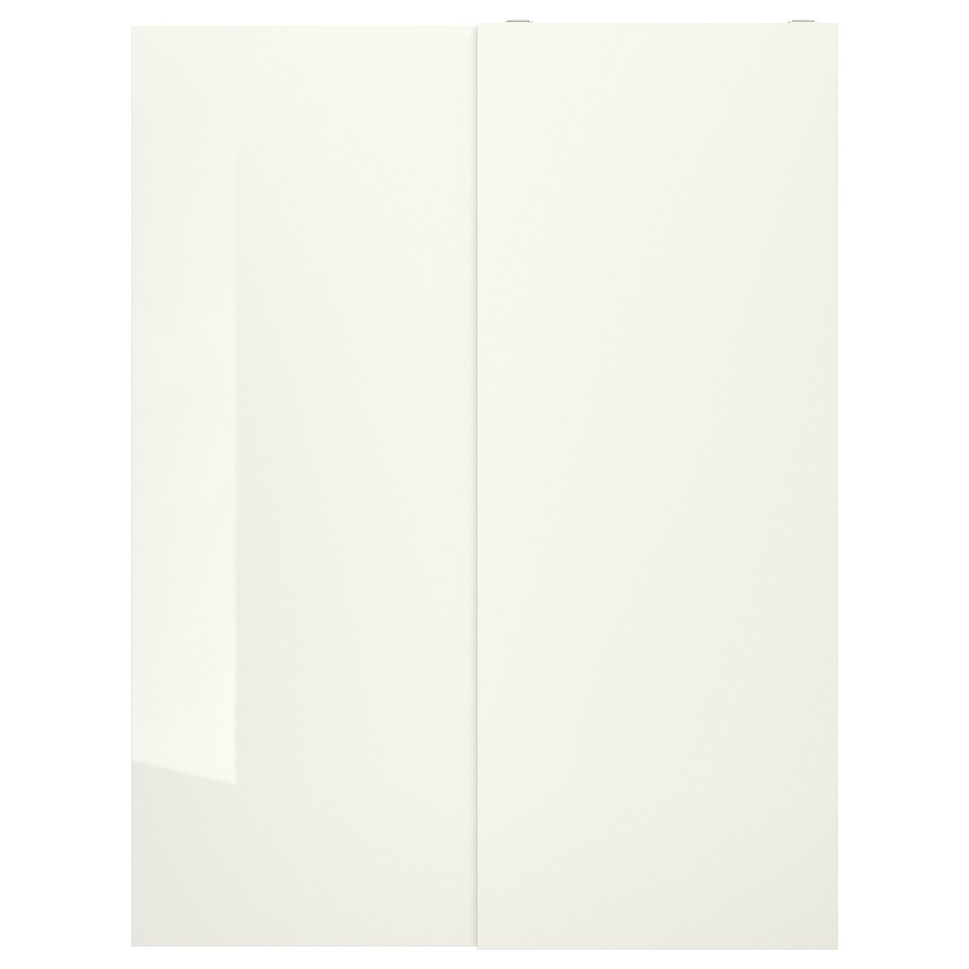 Hasvik Pair Of Sliding Doors High Gloss White Ikea