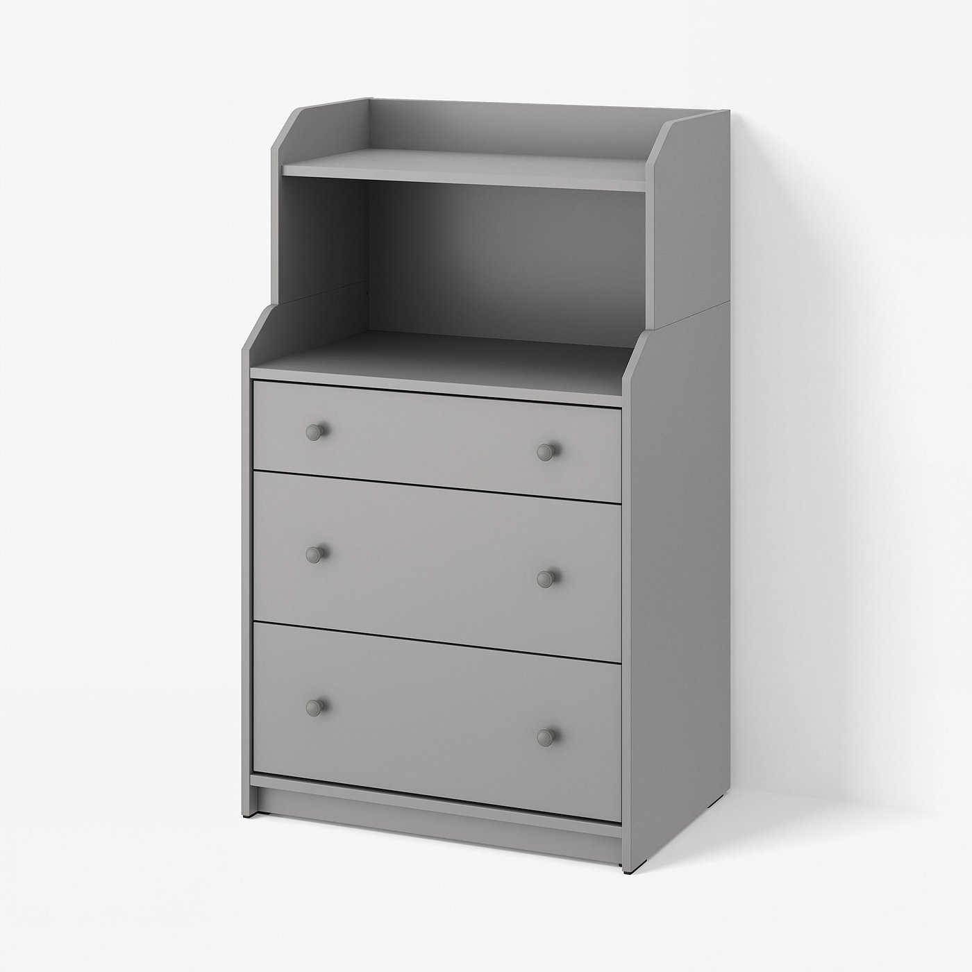 HAUGA Gray Dresser with 3 Drawers - IKEA