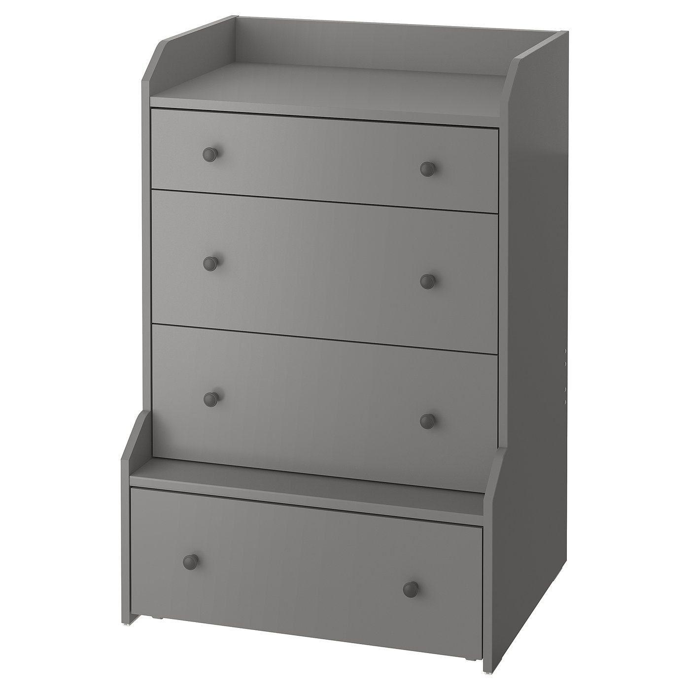 4-Drawer Dresser, Gray