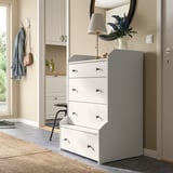 HAUGA 4-drawer dresser, white, 27 1/2x41 "