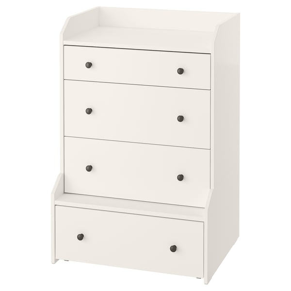 HAUGA 4-drawer dresser, white, 27 1/2x41 "