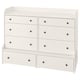 HAUGA 8-drawer dresser, white, 54 3/8x41 "