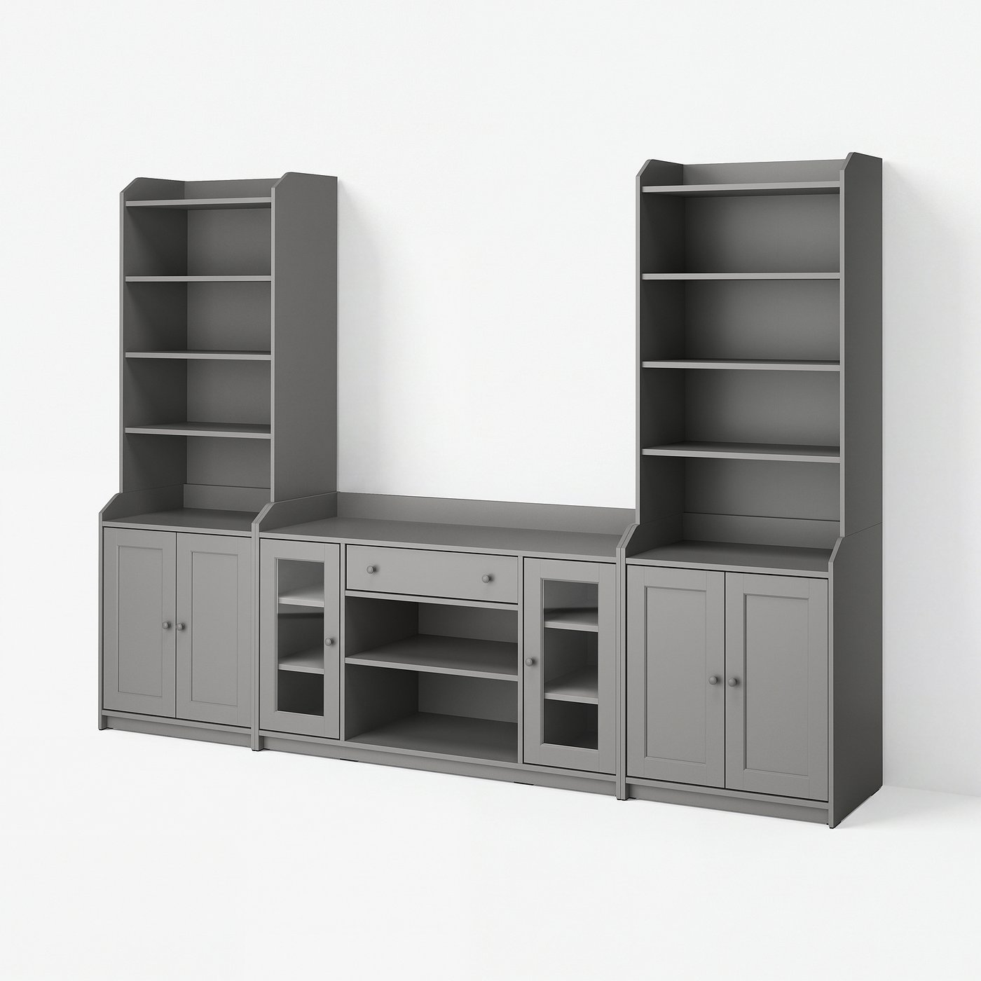 HAUGA storage combination, gray, 1097/8x181/8x783/8