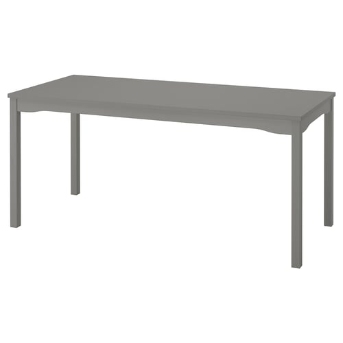 HAUGA Table - gray/birch veneer 66 1/8x29 1/8 "