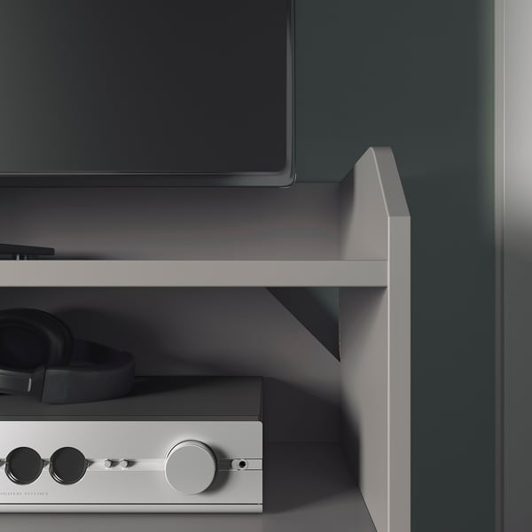 HAUGA TV/storage combination, gray, 136 1/4x18 1/8x78 3/8 "