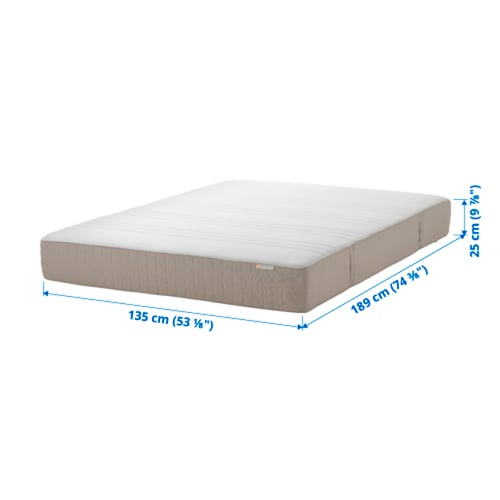 HAUGESUND Spring mattress, firm/dark beige, Full IKEA