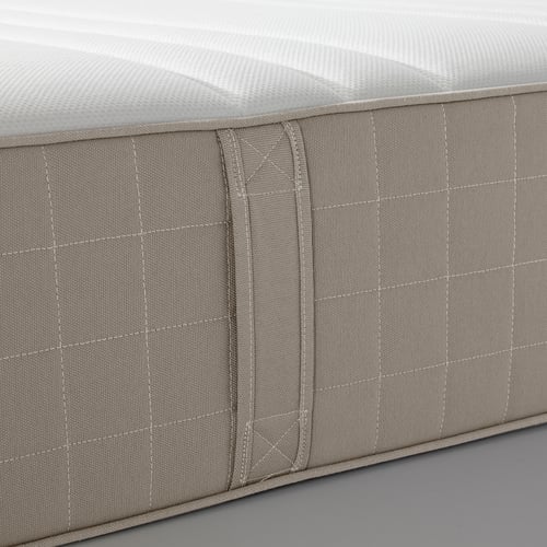 HAUGESUND spring mattress, medium firm/dark beige, Twin IKEA