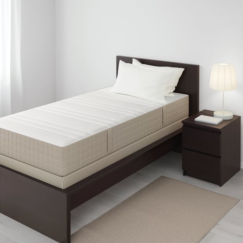 HAUGESUND spring mattress, medium firm/dark beige, Twin IKEA