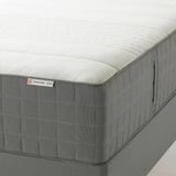 HAUGSVÄR Hybrid mattress, firm/dark gray, Queen