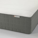 HAUGSVÄR Hybrid mattress, firm/dark gray, Queen