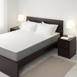 HAUGSVÄR Hybrid mattress, firm/dark gray, Queen