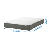 HAUGSVÄR Hybrid mattress, firm/dark gray, King