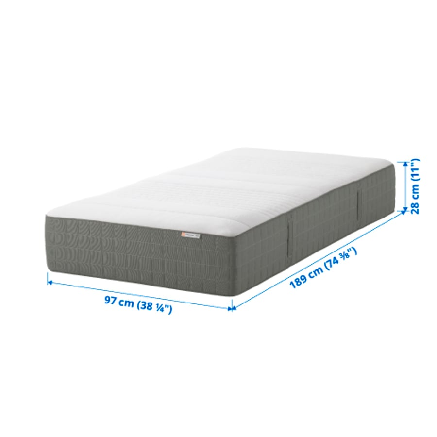 HAUGSVÄR Hybrid mattress medium firm/dark gray IKEA
