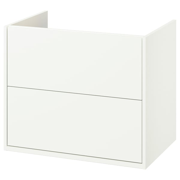 HAVBÄCK Bathroom vanity with drawers, white, 30x21x25 1/8 "