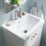 HAVBÄCK / ORRSJÖN Bathroom vanity with sink & faucet, dark gray, 25x21 3/4x28 3/4 "