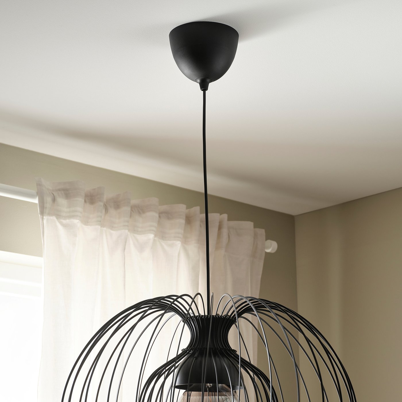 HAVSDJUP cord set, black, 4'7