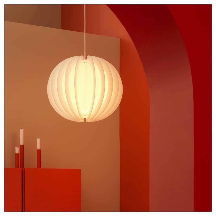 HAVSFJÄDER pendant lamp shade, white, 17" IKEA