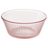 HAVSGÄDDA Bowl, stripe pattern/pink, 4 ½ "