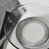 HAVSGÄDDA Deep plate/bowl, stripe pattern/gray, 7 ½ "