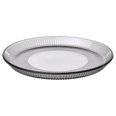 HAVSGÄDDA Side plate, stripe pattern/gray, 8 "