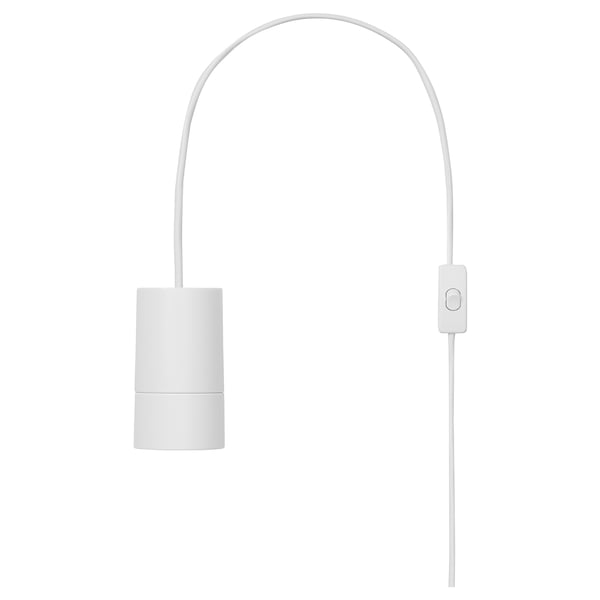 HAVSRIS cord set with switch, white, 15'5 - IKEA