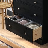 HAVSTA 3-drawer chest, black, 31 7/8x18 1/2x35 "
