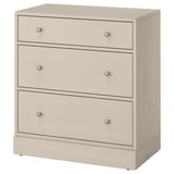 HAVSTA 3-drawer chest, gray-beige, 31 7/8x18 1/2x35 "