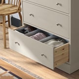 HAVSTA 3-drawer chest, gray-beige, 31 7/8x18 1/2x35 "