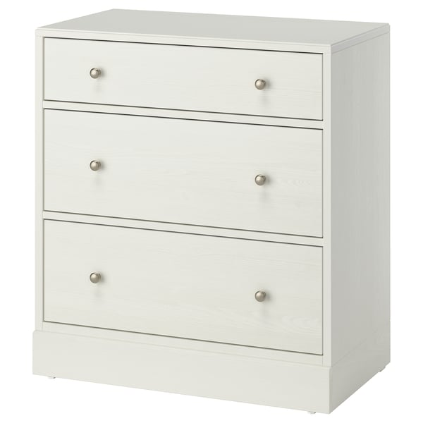 HAVSTA 3-drawer chest, white, 31 7/8x18 1/2x35 "
