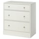 HAVSTA 3-drawer chest, white, 31 7/8x18 1/2x35 "