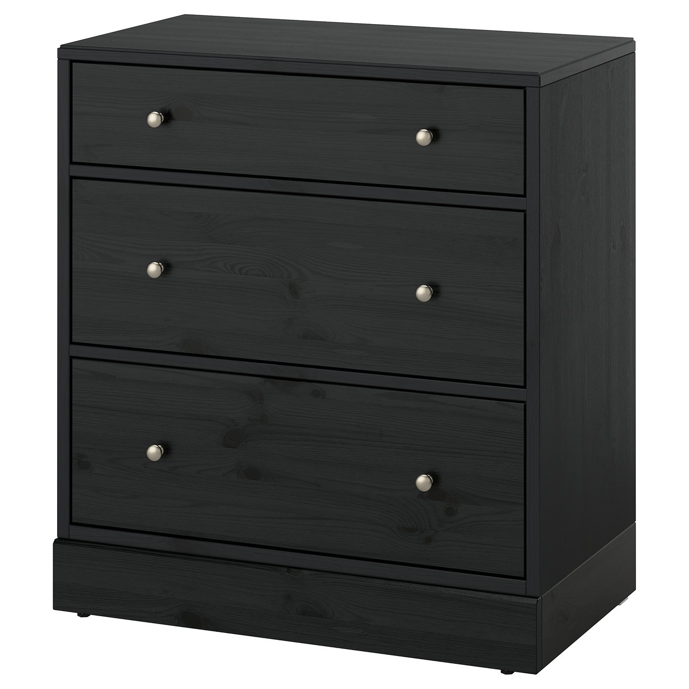 3-Drawer Dresser, Black