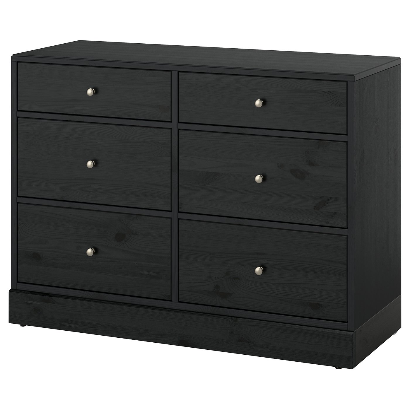 6-Drawer Dresser, Black