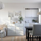 HAVSTA 6-drawer dresser, white, 47 5/8x18 1/2x35 "