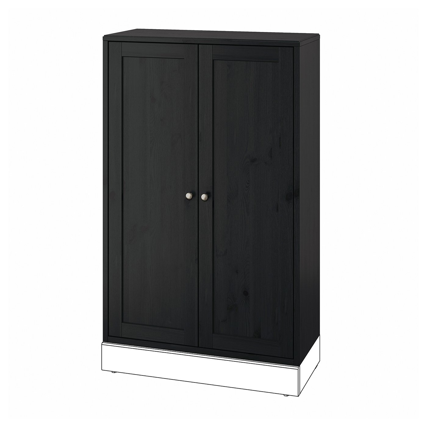 HAVSTA cabinet with base, black, 317/8x145/8x523/4