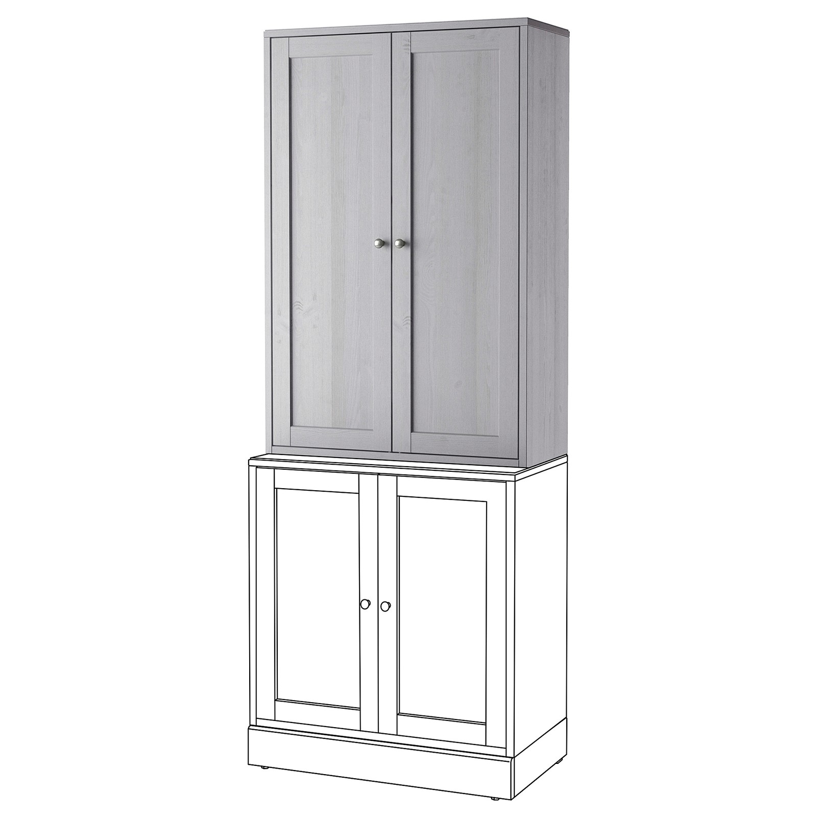 HAVSTA gray, 31 7/8x13 3/4x48 3/8" IKEA