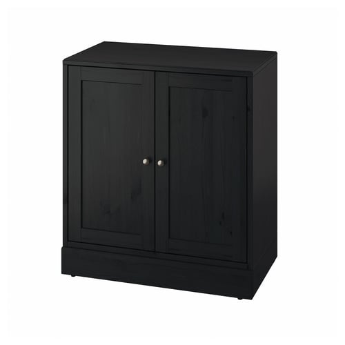 HAVSTA Cabinet with base - black 31 7/8x18 1/2x35 "