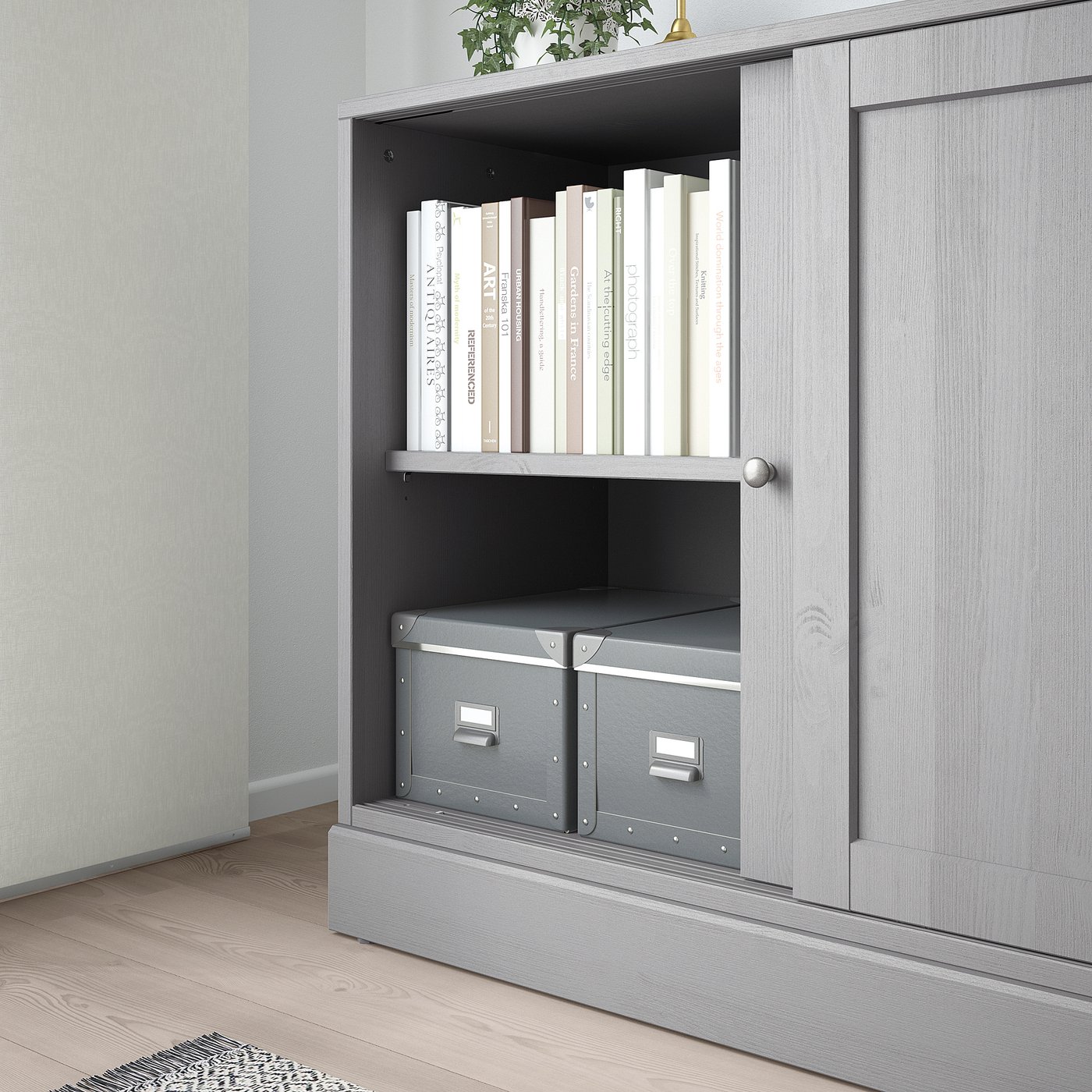 HAVSTA with base, gray, 47 5/8x18 1/2x35" IKEA