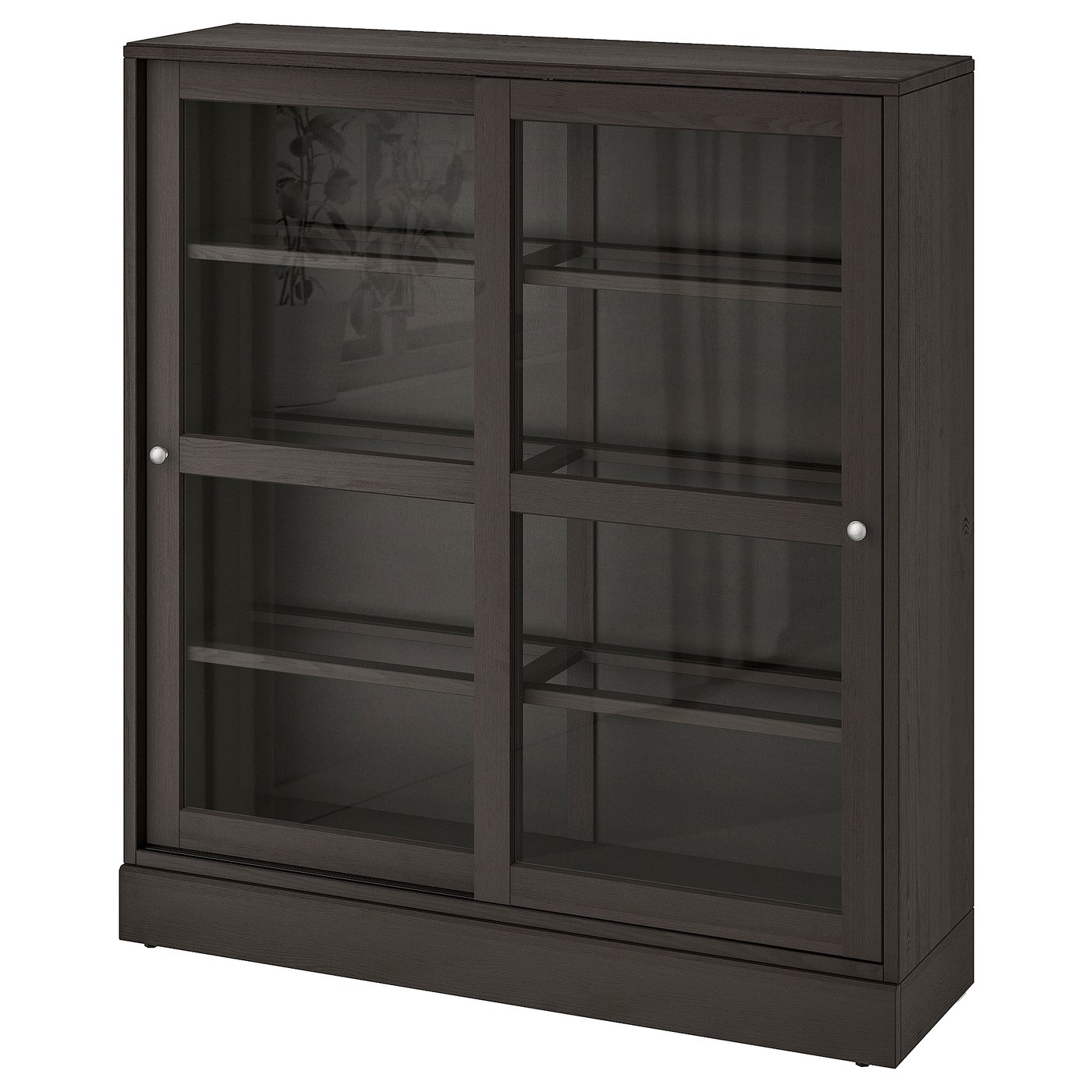 Havsta Glass Door Cabinet With Base Dark Brown Clear Glass Ikea