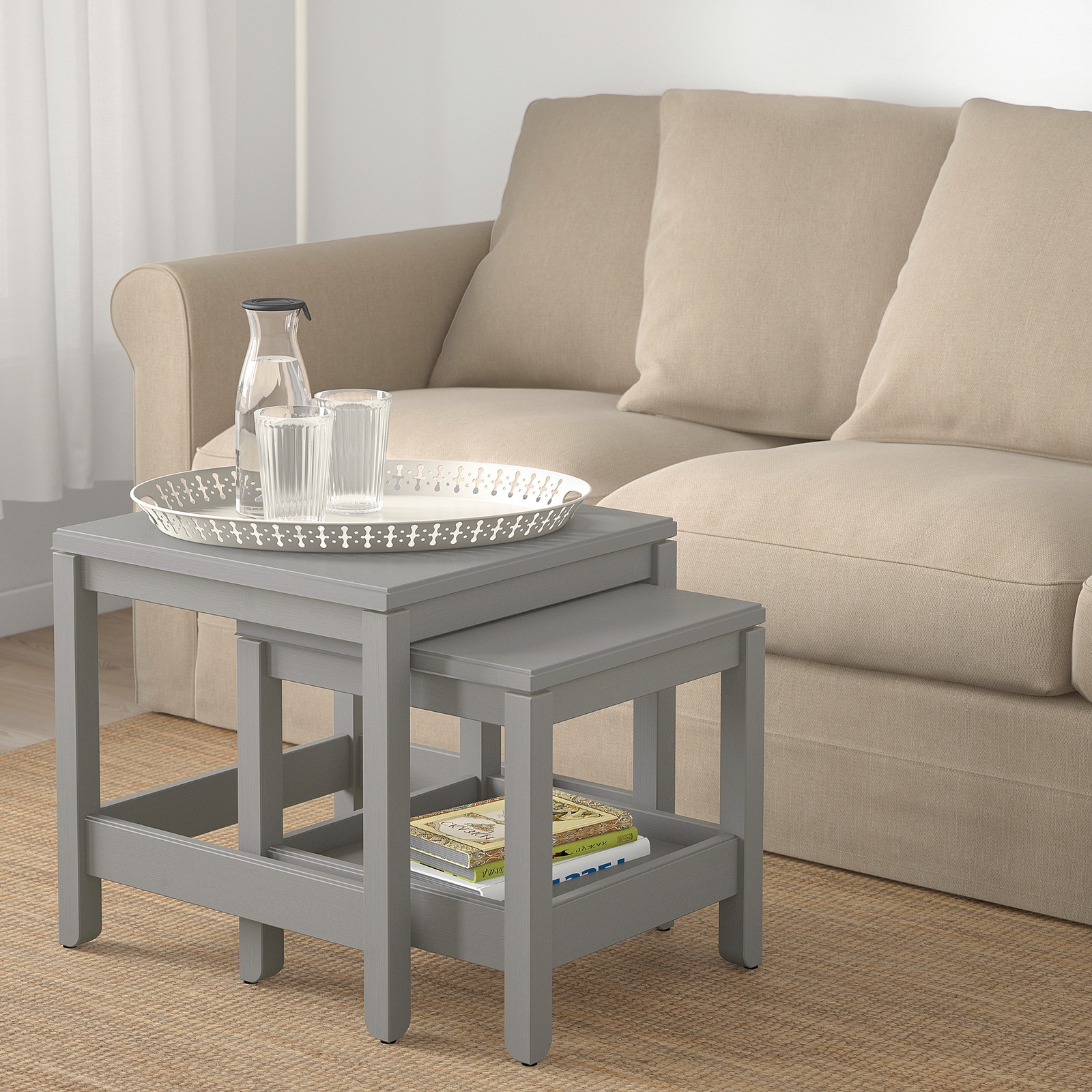 HAVSTA Nesting tables, set of 2, gray IKEA