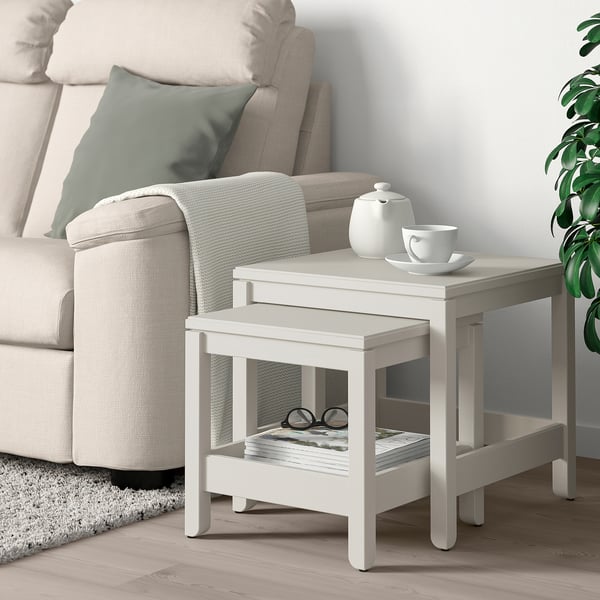 Havsta Nesting Tables Set Of 2 White Ikea