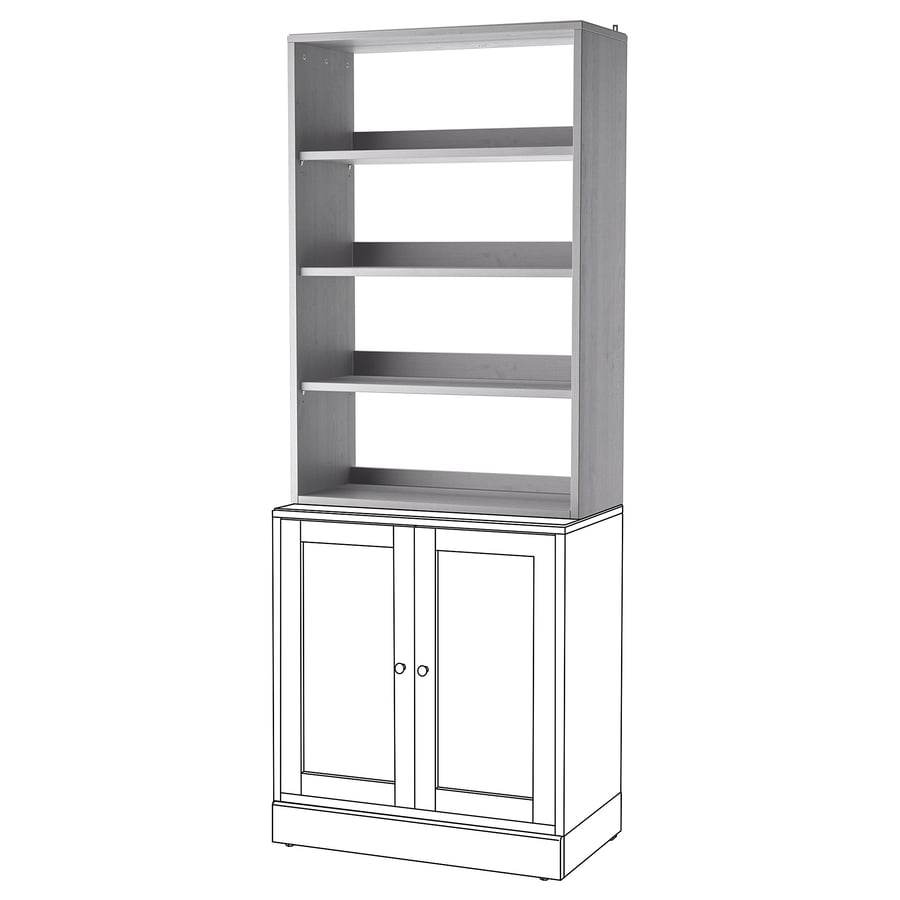 HAVSTA Shelf unit, gray, 31 7/8x13 3/4x48 3/8" IKEA