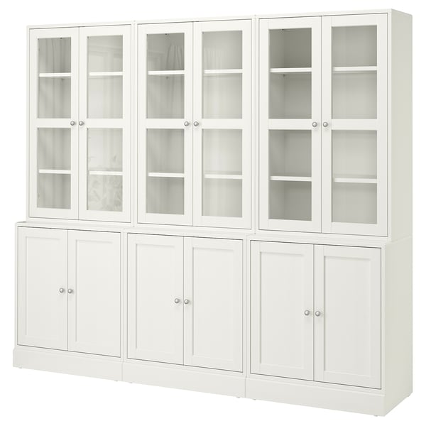 Havsta Storage Combination W Glass Doors White 95 5 8x18 1 2x83 1 2 Ikea
